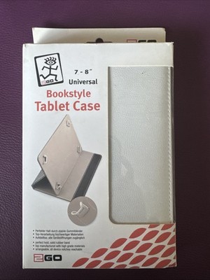 EGO Universal Bookstyle Hülle für Tablet, stabil, aufstellbar, sicherer Halt.
