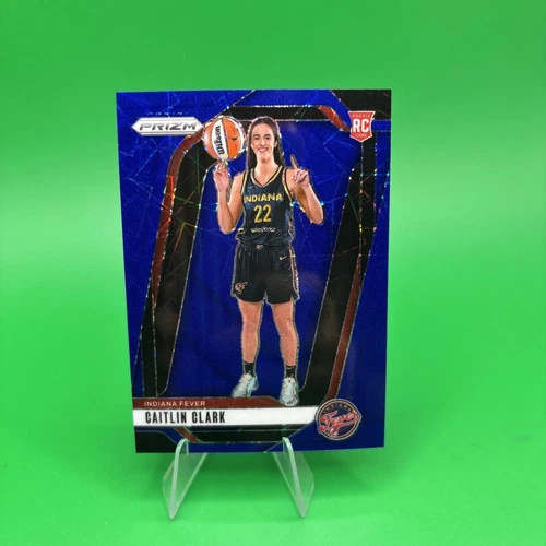 Caitlin Clark 2024 Panini Prizm #145 Rookie Variation Blue Velocity Rookie Card