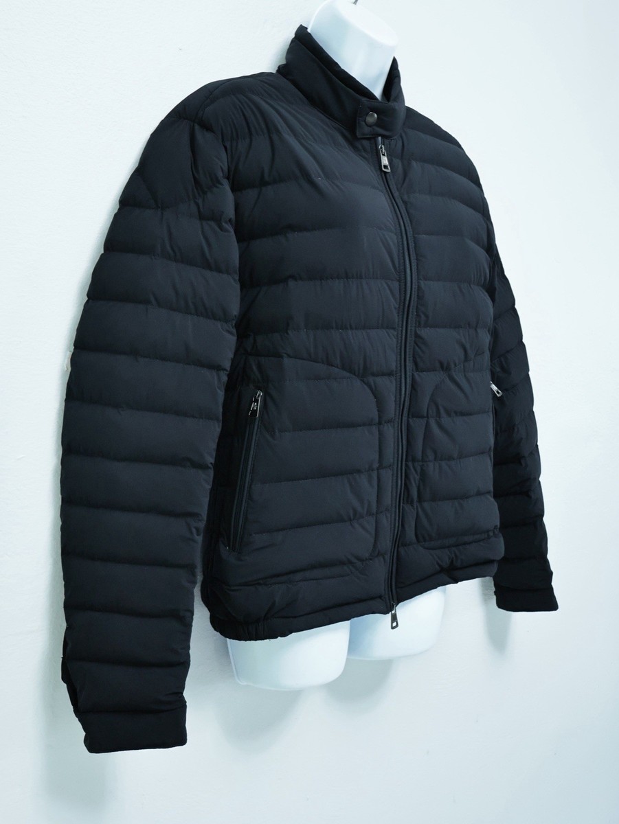 Moncler Lightweight Down Jacket Black Puffer Doudoune Elastique Logo Womens Sz 2 View 2