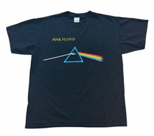 Vintage 1998 Pink Floyd Dark Side of the Moon Shirt Anvil Mens Large Black Tee
