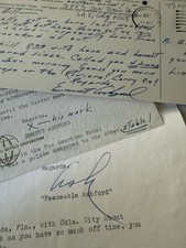 1965 Emmett Ashford Signed Letters Bill Valentine MLB Umpire Baseball Lot Auto