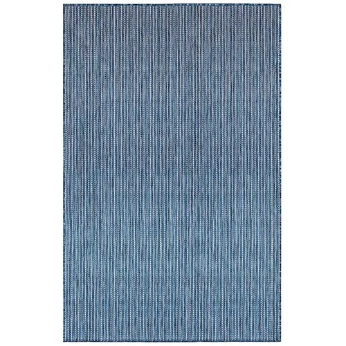 Liora Manne Carmel Texture Stripe Indoor Outdoor Area Rug Navy 1’11” X 7’6” New! - Picture 1 of 3