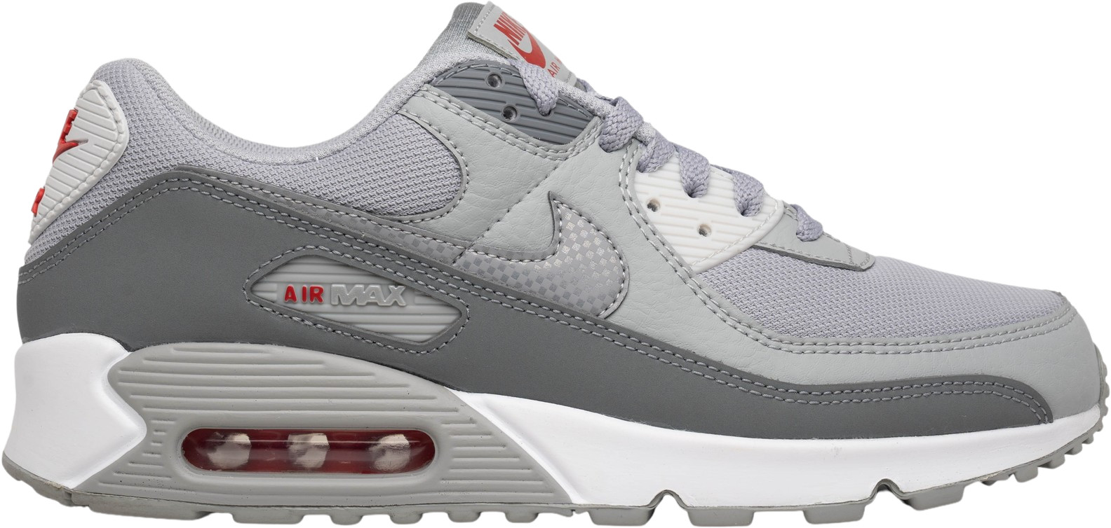 Nike Air Max 90 Light Smoke Grey Red for Sale - Authenticity 