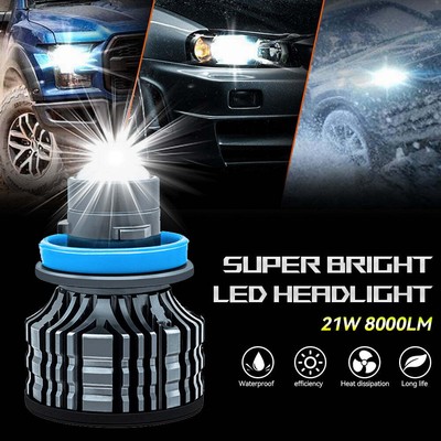 Car H7 H11 H8 H9 9005 HB3 9006 HB4 Led Fog Light Bulb Fog Lamp Lens CSP 6000K