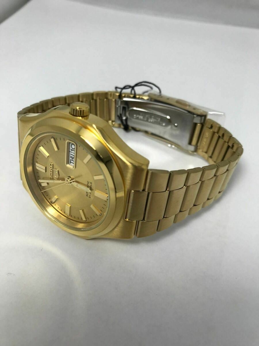 Seiko Men's Snkk52 Seiko 5 Automatic Gold-tone Stainless Seiko Men's Snkk52 Seiko 5 Automatic Gold-tone Stainless
