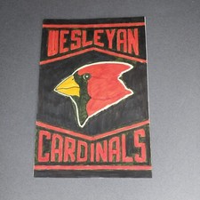 Wesleyan Cardinals Middletown CT 4x6 Scrapbook Shadowbox Artwork Art Collage