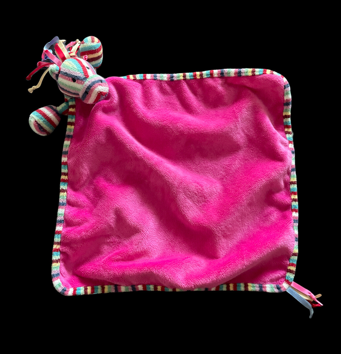 Jellycat Baby Lovey Pink Zebra Horse Soft Plush Security Blanket