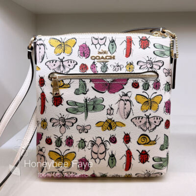 NWT Coach Mini Rowan File Bag With Creature/Floral Print | eBay