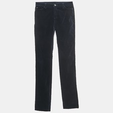 Emporio Armani Navy Blue Velvet Jeans S Waist 26"
