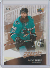 2017-18 Upper Deck MVP Puzzle Backs Parallel 174 Brent Burns Sharks Henrik Sedin