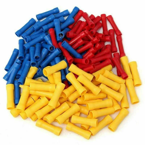 200Pcs Insulated Straight Butt Connectors Electrical Crimp Terminals Wire Cable - Picture 3 of 18