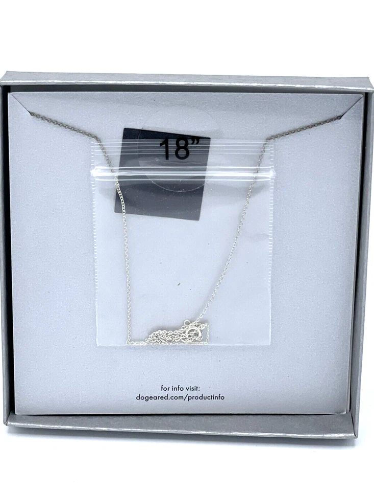 Pulsera Dogeared ''Suerte'' Palabra Guijarro Dije Plata de Ley 18'' 01484 Foto 3 de 3