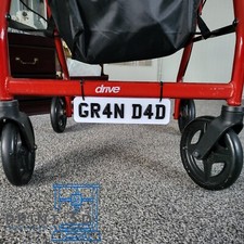 Personalised Number Plate for Mobility Scooter/ Elderly Walking frame