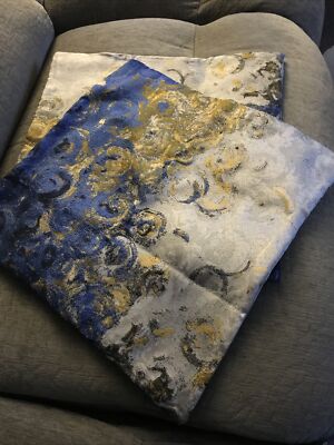 Sykting Blue, Gray,Gold Pillow Covers 18 x 18