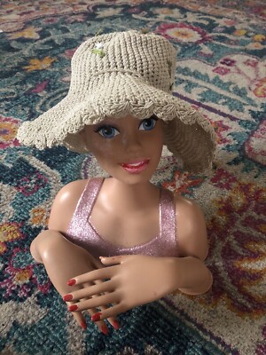 Knit Floppy Hat Beige hippie festival boho | eBay display picture 1
