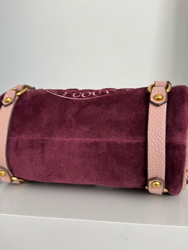 Juicy Couture UK Exclusive Heritage Tawny Port & Pink Twig Dog Barrel Bag - Picture 3 of 14