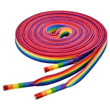 Rainbow Striped Shoe Laces - Rainbow Pride Shoelaces Gay Pride LGBTQ Laces fo...