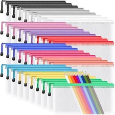Pencil Pouches 9.2 x 4.7 in 12 Colors 36 Packs Clear Pencil Pouch Bulk Pencil...