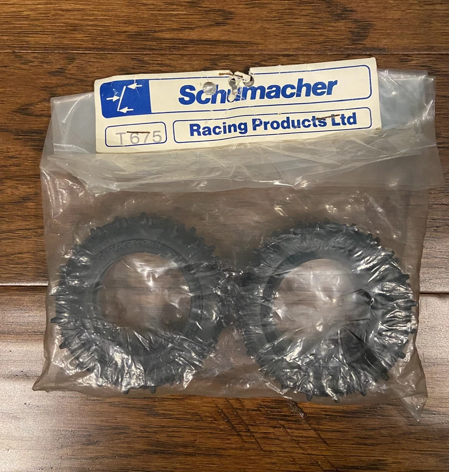 NEW NOS SCHUMACHER RACING T675 RC Buggy Tires 1/10 C.A.T. 1/12 ‘C’ Spike - Image 2 of 2