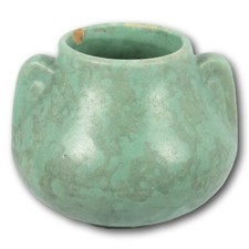 Brush McCoy Pottery Art Vellum Fawn Vase 716 Mottled Green Arts Crafts Era As Is