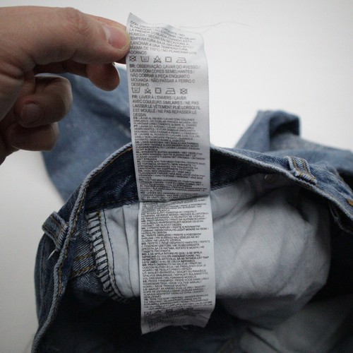 Levis Size 18 Reg Boys Jeans 511 Slim Fit Mid Rise Blue Denim Distressed Paint - Picture 13 of 15