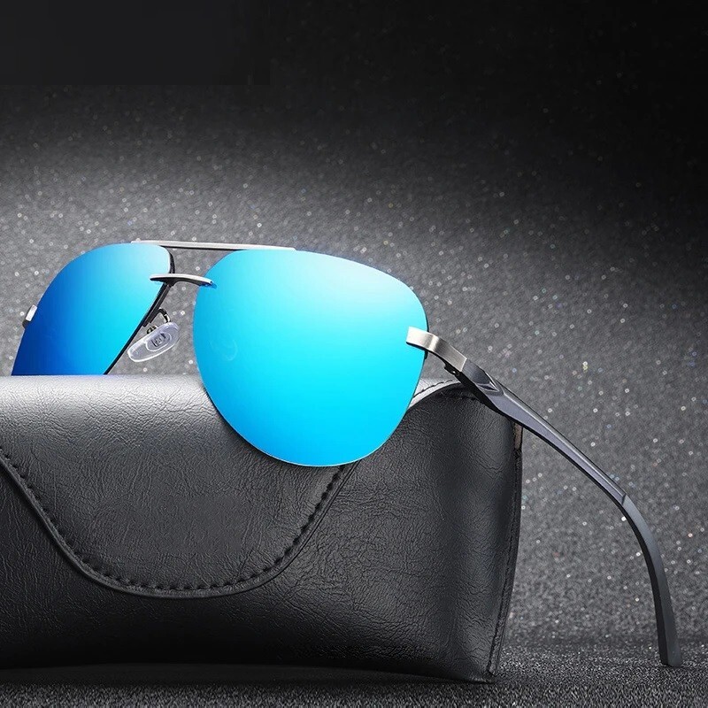 Polarized Aviator Sunglasses for Men with Classic Aluminum Magnesium Frame