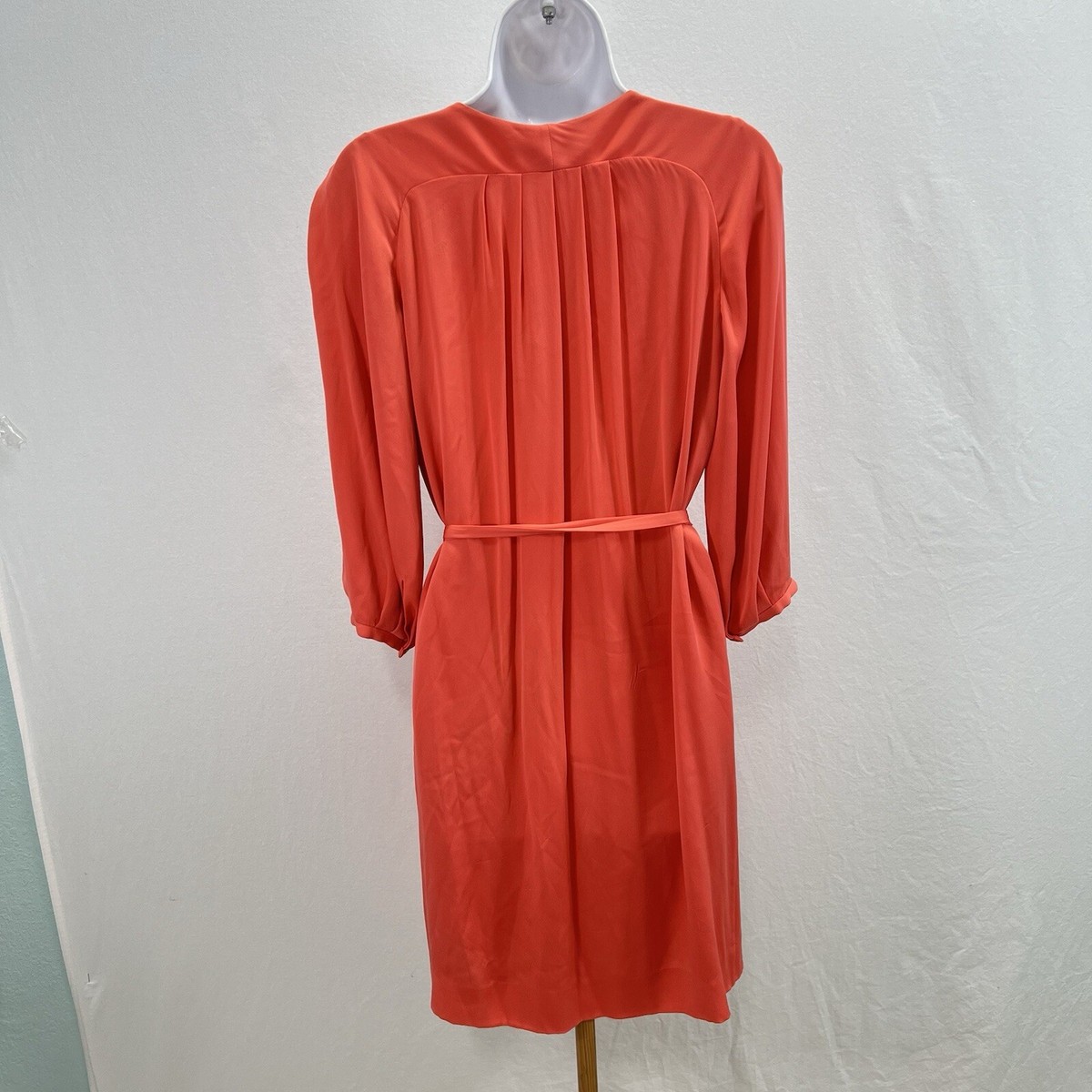 open lace back dress 1970s Pink & Orange DVF Silk Wrap Dress  Shrimpton Couture