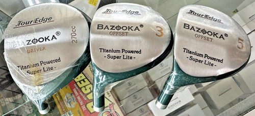 Tour Edge Bazooka Titanium Powered Super Lite Driver 3 & 5 Wood Mens Left Handed - Picture 2 of 10