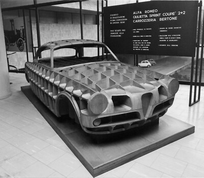Alfa Romeo Giulietta Sprint  Bertone  1954 Clay Mockup 8 x 10  Photograph