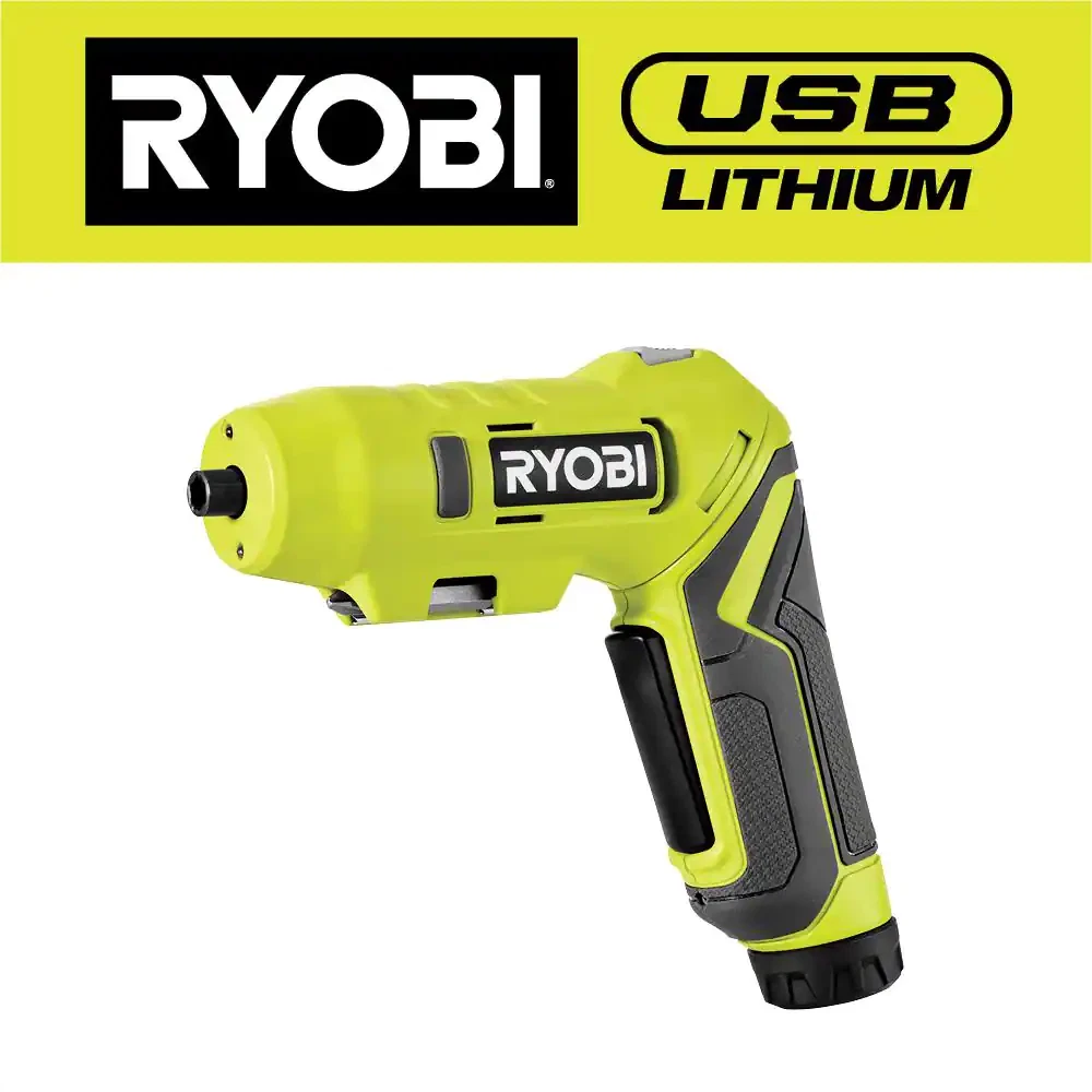 NEW Portable USB Ryobi Lithium Ion Dual LED Screwdriver Kit Cordless Power