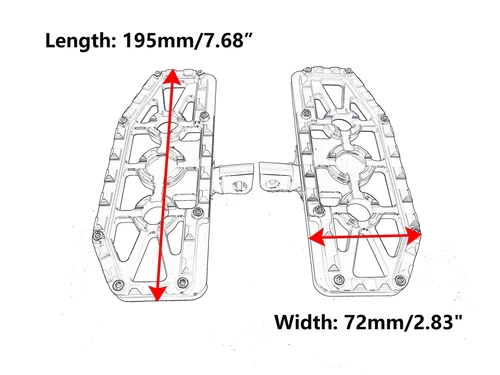 MX Style Front&Rear Floorboard Foot Peg Mounts Kit For Harley Touring Road Glide - Picture 6 of 16