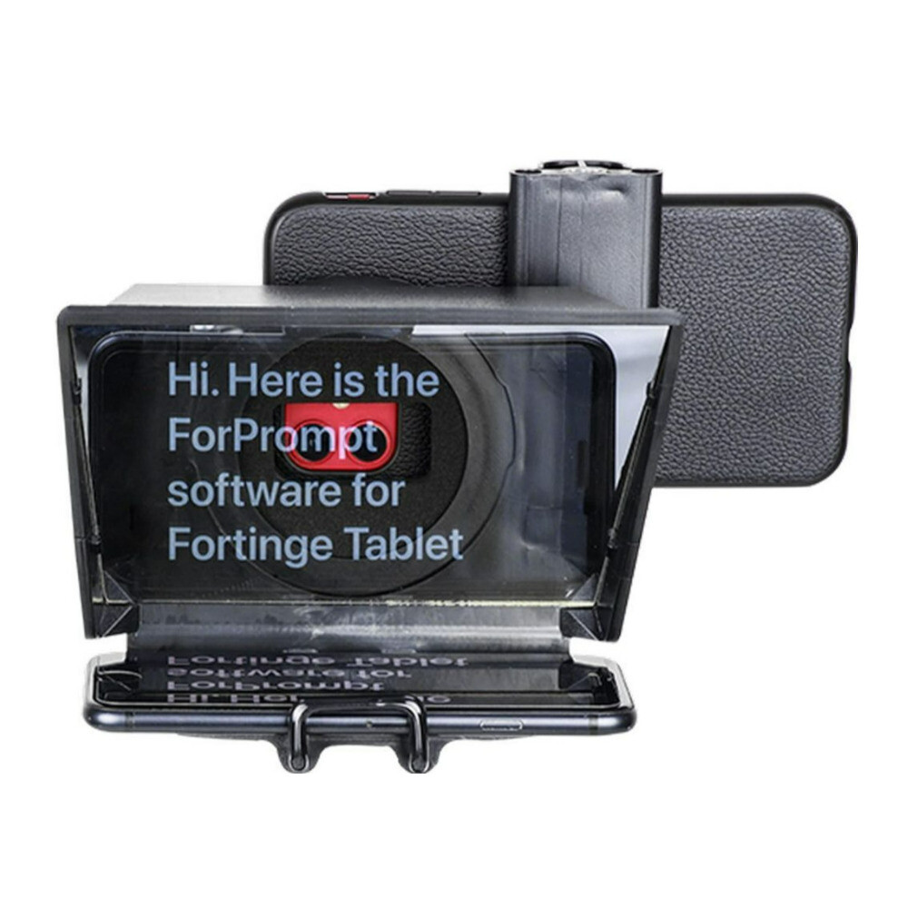 Мобильный телесуфлер Fortinge с 6 переходными кольцами для объективов для цифровых зеркальных фотокамер и смартфонов