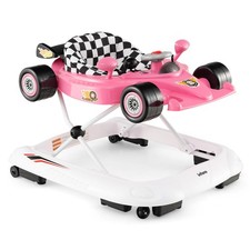 Foldable Baby Walker, 3 in 1 Toddler Activity Center Leaning-Seated Walk-Behi...