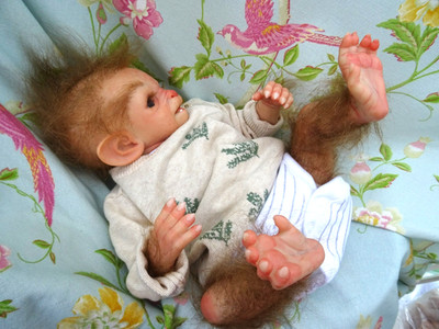 CURRENTLY MAKING Reborn baby Werewolf  boy Alarick 18'' JosyNN PHOTOS TO ADD