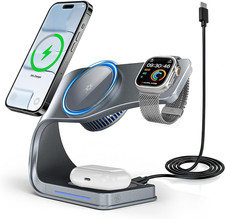 3 in 1 Wireless 15W Fast Charging Station for Apple Devices Dock for Iphone 15/1
