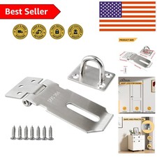 Secure 3 Inch Heavy Duty Hasp Latch in Stainless Steel - Ideal for Sheds  Gates