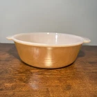 Vintage Fire King 447 USA Anchor Hocking Peach Luster Oven Ware Bowl  1.5 Quart