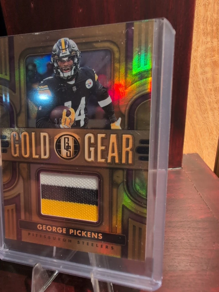 Panini Gold Standard George Pickens GG-GP Gold Gear 3 color patch!  /24 - Image 2 of 4