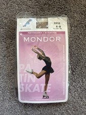 Mondor 74 Light Tan size 6-8 40 Deniers Tights Dance Brand New Ice Skating   