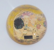 Glas Briefbeschwerer Goebel nach Klimt Der Kuss &Oslash;10cm