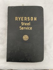 1953-1954 Ryerson Steel Service 3 Ring Binder with Tabs Vintage