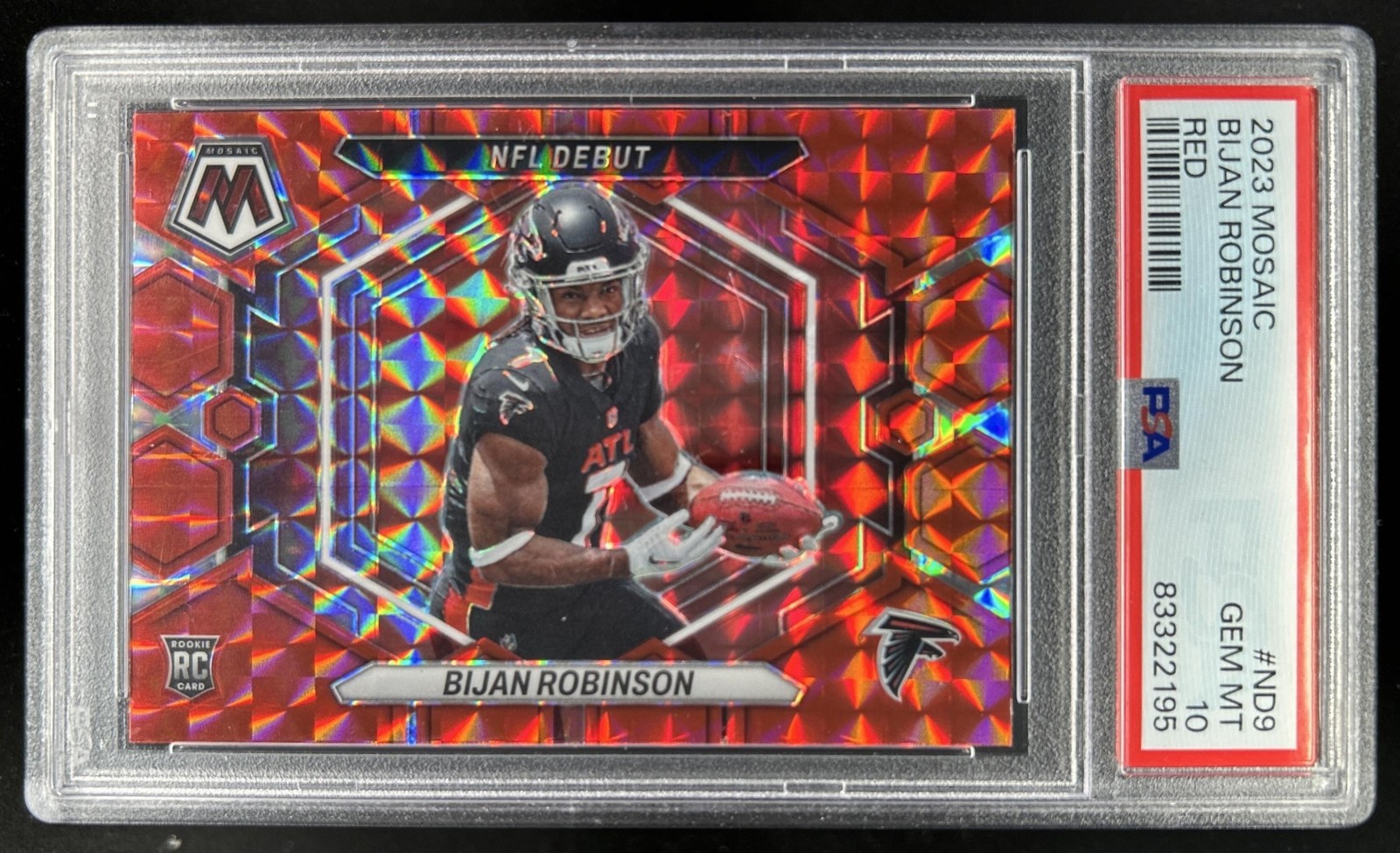 Bijan Robinson Panini Mosaic NFL Debut #ND9 Red