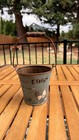 Farmhouse Metal Bucket Pail w/ Handle, EGGS Rooster Chicken Design — photo 4
