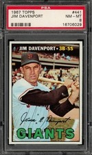 1967 Topps #441 Jim Davenport San Francisco Giants PSA 8 NM-MT Set Break