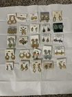 Vintage Costume Jewelry Lot Of 25 Pieces Earrings And Brooches