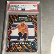 2020-21 Prizm Global Prospects Choice Tiger Stripes Deni Avdija PSA 9 Rare Slab