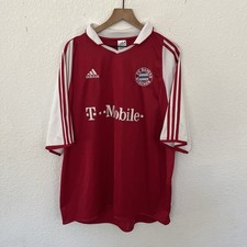 Adidas FC Bayern Munich 2003 T-Mobile Home Jersey 2XL Vintage Red