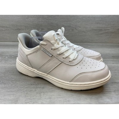 Orthofeet Edgewater Men's 10 D White Leather Walking Shoes Comfort Sneakers