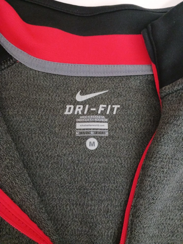 Nike Dri-Fit Georgia Bulldogs серый и черный 1/4 молнии пуловер куртка M - Изображение 3 из 4