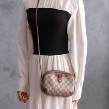 Vintage Gucci Shoulder Bag Purse CrossBody GG Sherry Line